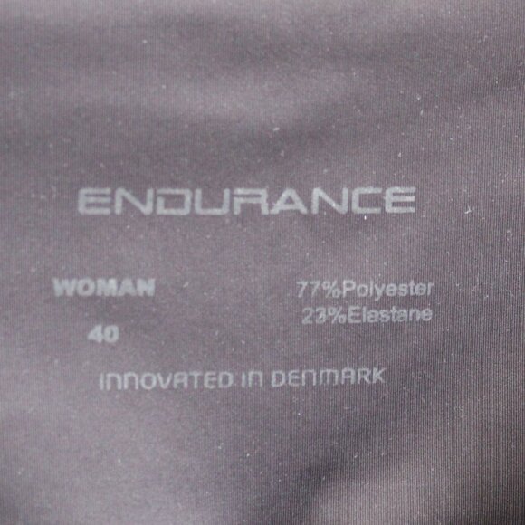 Endurance Women's Black Brown Dolyniee with Colorblock Tights Leggings SZ Medium - Picture 3 of 9